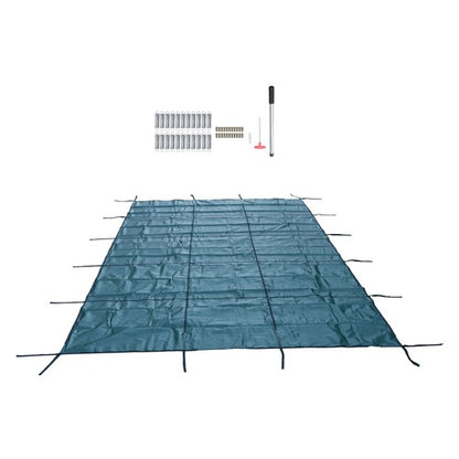 Solid Spare Inground Pool Cover Safety Fits Rectangle Swimming Pool Mesh Solid Pool Cover