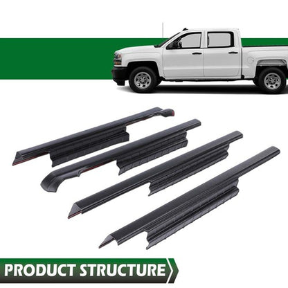Solid Spare Rocker Panels Guard Plastic Fit For 2014-2018 Silverado/Sierra 1500 Crew Cab