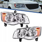 Solid Spare For 2011-2019 Dodge Grand Caravan 2008-16 Chrysler Town & Country Headlights Set