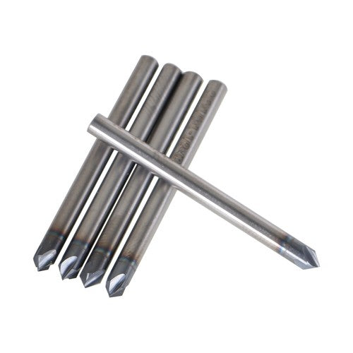 Solid Spare 5 Piece 1/8" 4 Flute 90 Degree Carbide Chamfer Mill 1-1/2" OAL - TiALN COATED