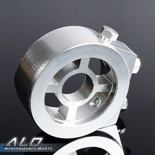 Solid Spare Fit For Racing Sport Aluminum Oil/Gauge Filter Sandwich Adapter Plate Silver Kit