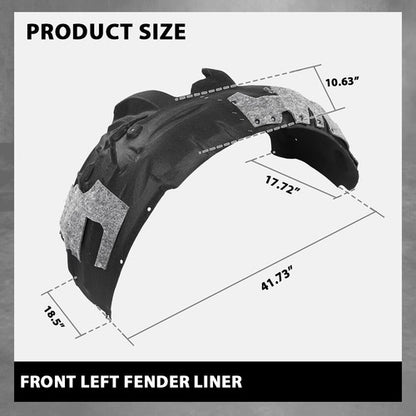 Solid Spare Fit For 12-18 Audi A7 Quattro S7 RS7 Front Fender Liner Splash Shield Left Side