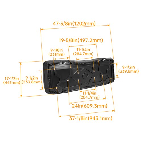 Solid Spare Black Bottom Seat Cushion For Polaris Ranger 500 Ranger 570 2016-19 #2686670-070