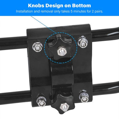 Solid Spare 2 Pairs Kayak Roof Rack Carrier Boat Ski Surf Roof Mount Car Cross J-Bar Rack