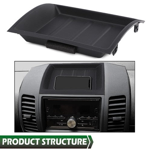Solid Spare Fit For 05-17 Nissan Xterra Frontier Pathfinder Dash Bezel Storage Box Black