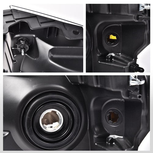 Solid Spare Black Headlights+Tail Lights Brake Lamps Fit For 2009-2014 Ford F150 Pickup