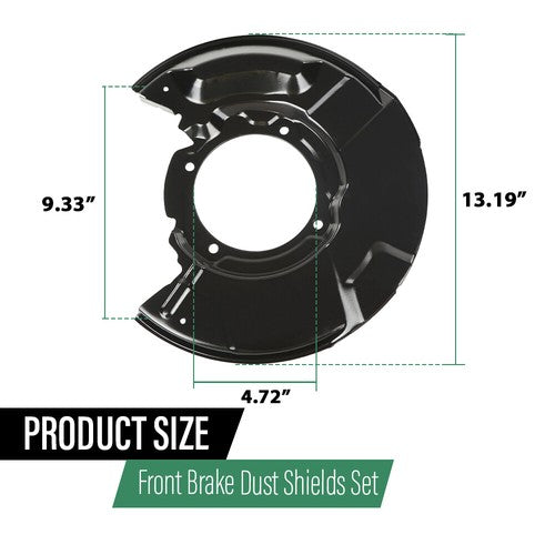 Solid Spare Fit For 1995-2004 Toyota 4Runner Tacoma Front Brake Dust Shields Left+Right