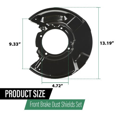 Solid Spare Fit For 1995-2004 Toyota 4Runner Tacoma Front Brake Dust Shields Left+Right