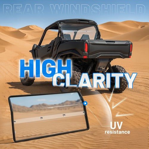Solid Spare Clear Rear Windshield for Can-Am Commander 700 Max 1000R DPS/XT/XMR 2021-25 ATV