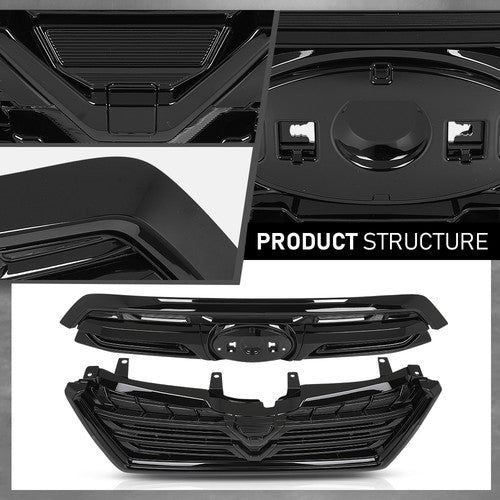Solid Spare Fit For 2022-2024 Subaru Forester Sport Front Bumper Grille Grill J1010SJ260