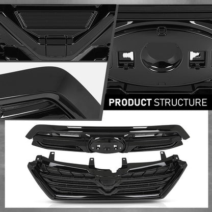 Solid Spare Fit For 2022-2024 Subaru Forester Sport Front Bumper Grille Grill J1010SJ260