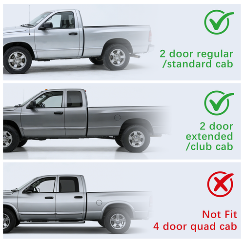 Solid Spare Rocker Panels For 94-2002 Dodge Ram 1500 2500 3500 Full Size Pickup Standard Cab