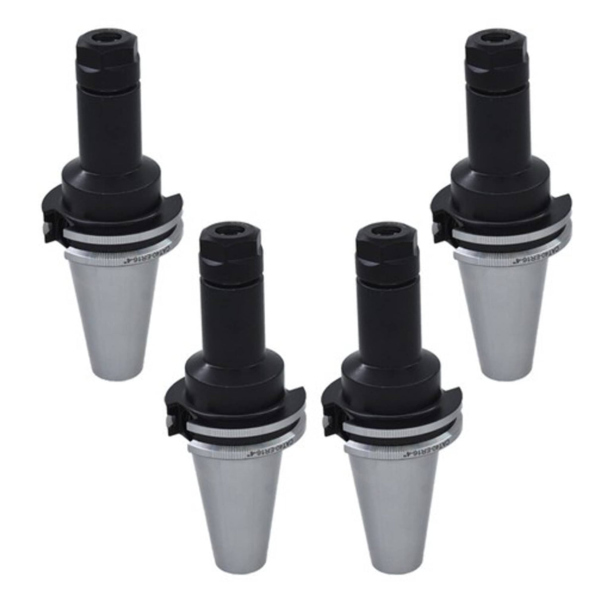 Solid Spare New CAT40-ER16 Collet Chucks W. 4" Long Gage Length---4 Chucks Tool Holder Set