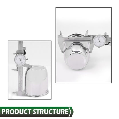 Solid Spare Fit For 3.18" Rims Center Bore Trailer Rim 4pcs Chrome Push Through Center Caps