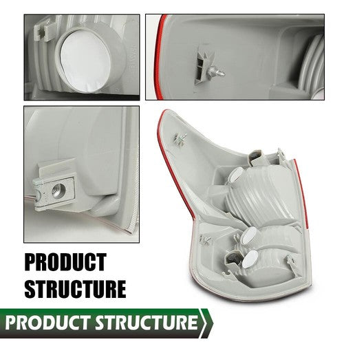 Solid Spare Fit For 2007-2013 Toyota Tundra Right Side Rear Tail Light Brake Lamp w/o Bulb