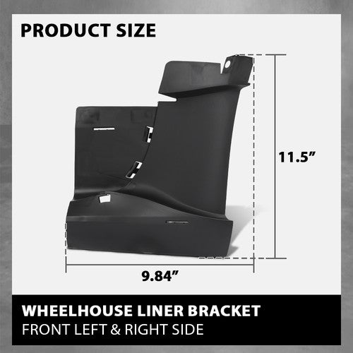 Solid Spare Bumper Wheelhouse Liner Bracket Front Left+Right Fit For 17-23 Tesla Model 3