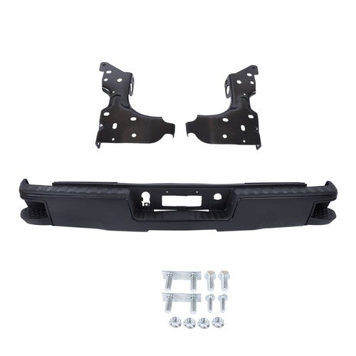 Solid Spare Suitable For Chevy Silverado 1500 2014-2018 Rear Bumper Face Bar Black Durable