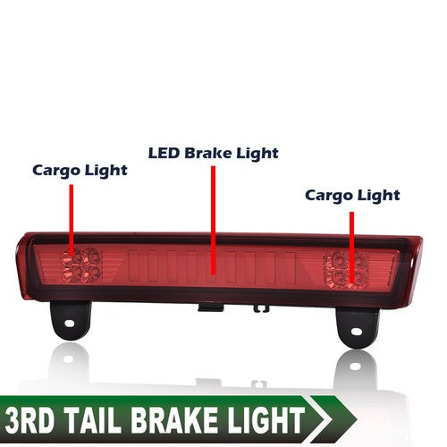Solid Spare Fit For 00-06 Suburban Tahoe Yukon LED 3rd Brake Tail Light Cargo Lamp Red