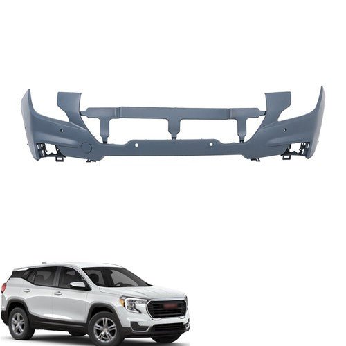 Solid Spare Fit For 2022-2024 GMC Terrain Plastic Front Bumper 6 Radar Holes 84931967 New