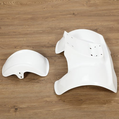Solid Spare For Honda ATC70 ABS Painted White Front and Rear Fender Set 1978-1985