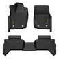Solid Spare TPE Floor Mats Liners Fit For 2024-2025 Toyota Tacoma Double Cab All Weather