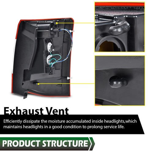 Solid Spare LED Tail Light Brake Lamp Left Side Fit For 2011-2016 Chrysler Town & Country