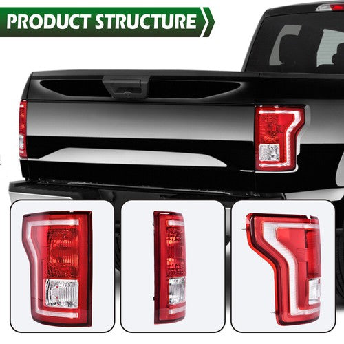 Solid Spare Tail Lights Fit For 2015 2016 2017 Ford F-150 Pickup Rear Lamps Left & Right