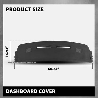 Solid Spare Fit For 1984-1992 Chevrolet Camaro TPE Dash Board Cover Overlay Cap Black