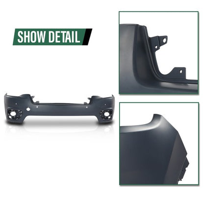 Solid Spare Fit For 19-23 Jeep Cherokee Front Upper Bumper Cover W/ Park Assist CH1014141