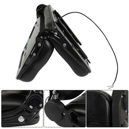 Solid Spare Universal Fold Down Forklift Seat with Adjustable Angle Back,Micro Switch Black