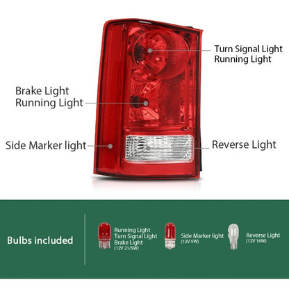 Solid Spare Fit For 2009-2015 Honda Pilot Tail Light Brake Lamp Assembly w/ Bulb Left Side