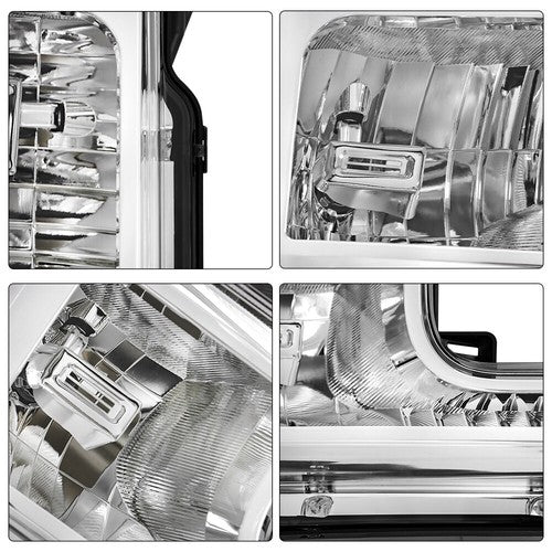 Solid Spare 1PCS LH Headlight Assembly Fit For Ford F250 F350 F450 2020-2022 Halogen Chrome