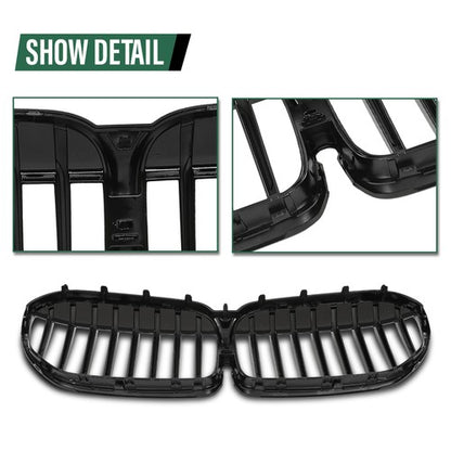 Solid Spare Front Kidney Grille Gloss Black Fit For 20-22 BMW G11 G12 LCI 7 Series Sedan 4DR