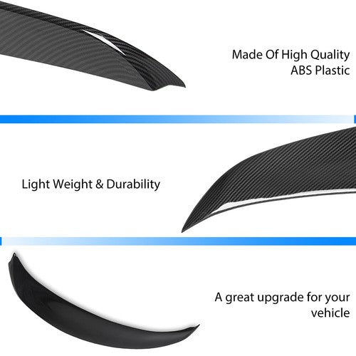 Solid Spare For Infiniti G25 G35 G37 Q40 07-15 2010 JDM Rear Trunk Wing Spoiler Carbon Look