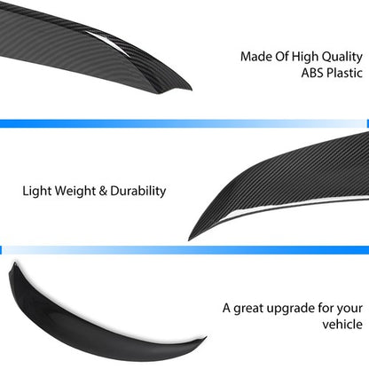 Solid Spare For Infiniti G25 G35 G37 Q40 07-15 2010 JDM Rear Trunk Wing Spoiler Carbon Look