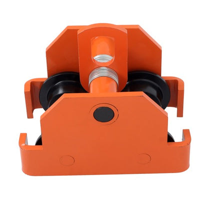 Solid Spare 11000 lbs/5T Alloy Steel Push Beam Trolley with Dual Wheels 120-195mm Adjustable