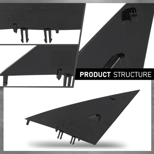 Solid Spare Front Right Side Triangle Door Mirror Flag Cover Fit For 2017-2023 Tesla Model 3