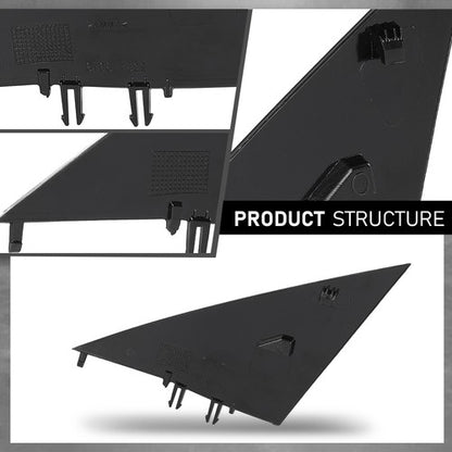 Solid Spare Front Right Side Triangle Door Mirror Flag Cover Fit For 2017-2023 Tesla Model 3