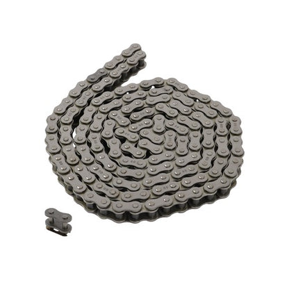 Solid Spare Carbon Steel #60 Roller Chain × 10 Feet with Two Free Connecting Links
