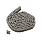Solid Spare Carbon Steel #60 Roller Chain × 10 Feet with Two Free Connecting Links