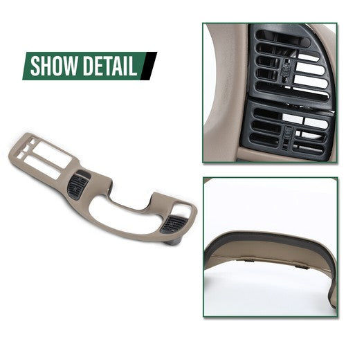 Solid Spare Fit For 95-05 Chevy Astro GMC Sarfari Dash Radio Cluster Trim Bezel Vent Panel
