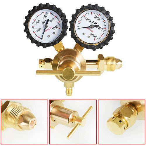 Solid Spare Nitrogen Regulator with 0-800 psi Delivery Pressure 1/4" Flare Output New
