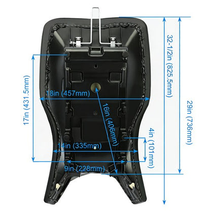 Black Complete Seat For Polaris Sportsman 400 500 800 EFI HO 4x4 6x6 2005-2015