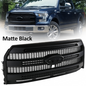 For Ford F-150 Platinum 2015-2017 Front Upper Grille W/ Camera Hole Matte Black