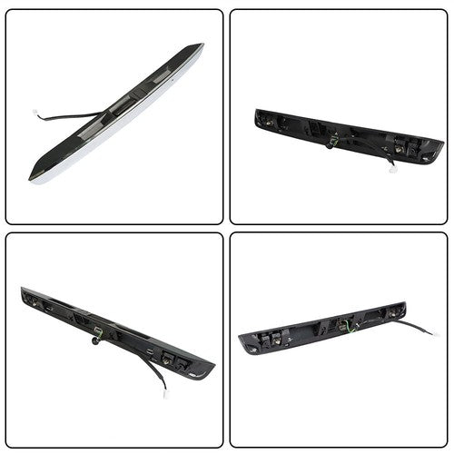Solid Spare Fog Lights Set&Rear Trunk Trim Strip Liftgate Handle For 13-16 Nissan Pathfinder