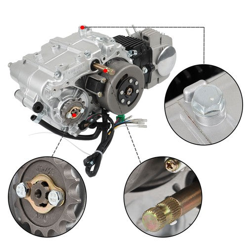 Solid Spare 125cc 4-Stroke Manual Clutch 4UP Engine Motor Dirt Pit Bike Motorcycle New