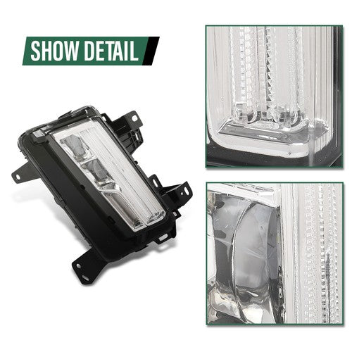 Solid Spare Fit For 2017-2020 Cadillac XT5 LED DRL Cornering Lamp Fog Light Left+Right Side