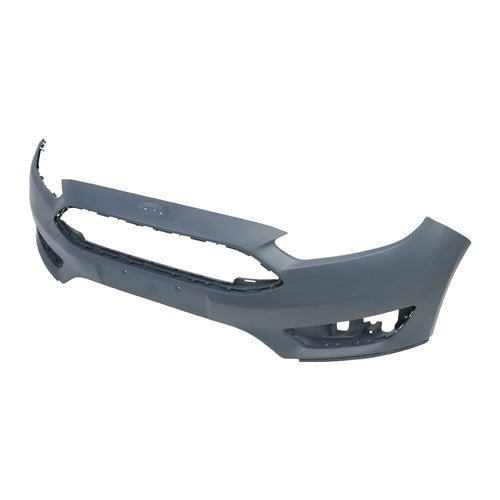 Solid Spare For Ford Focus 15-2018 Front Bumper Cover+Upper Grille w/Fog Light (Cover) Pair