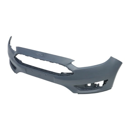 Solid Spare For Ford Focus 15-2018 Front Bumper Cover+Upper Grille w/Fog Light (Cover) Pair