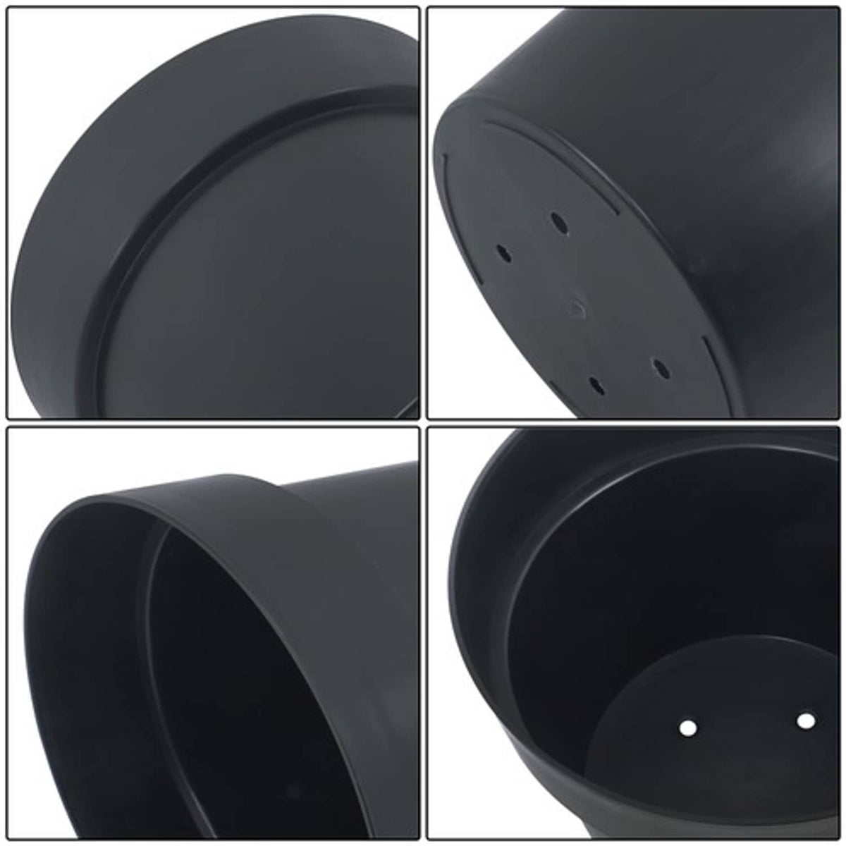 Solid Spare Heavy Duty 5 Gallon Planters Plastic Nursery Pots Flower Plant Pots 6 Pack